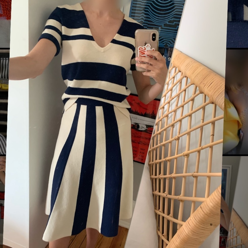 J.Crew knit striped skirt